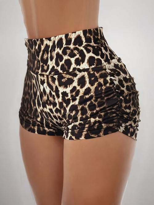 Leggings Corti Leopardati